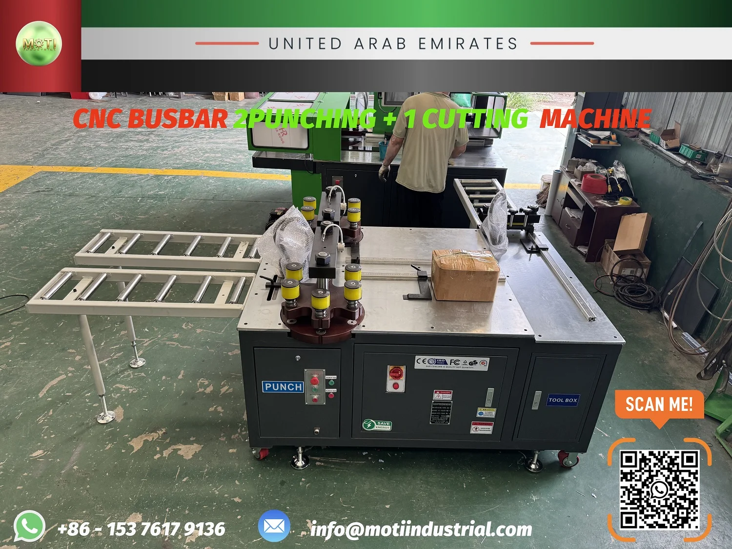 Custom two-punching, one-cutting machine prepared for the UAE project.