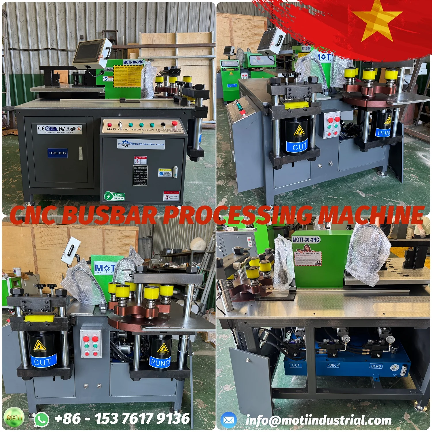 MOTI-30-3NC views and hydraulic units documented for the Vietnam shipment.